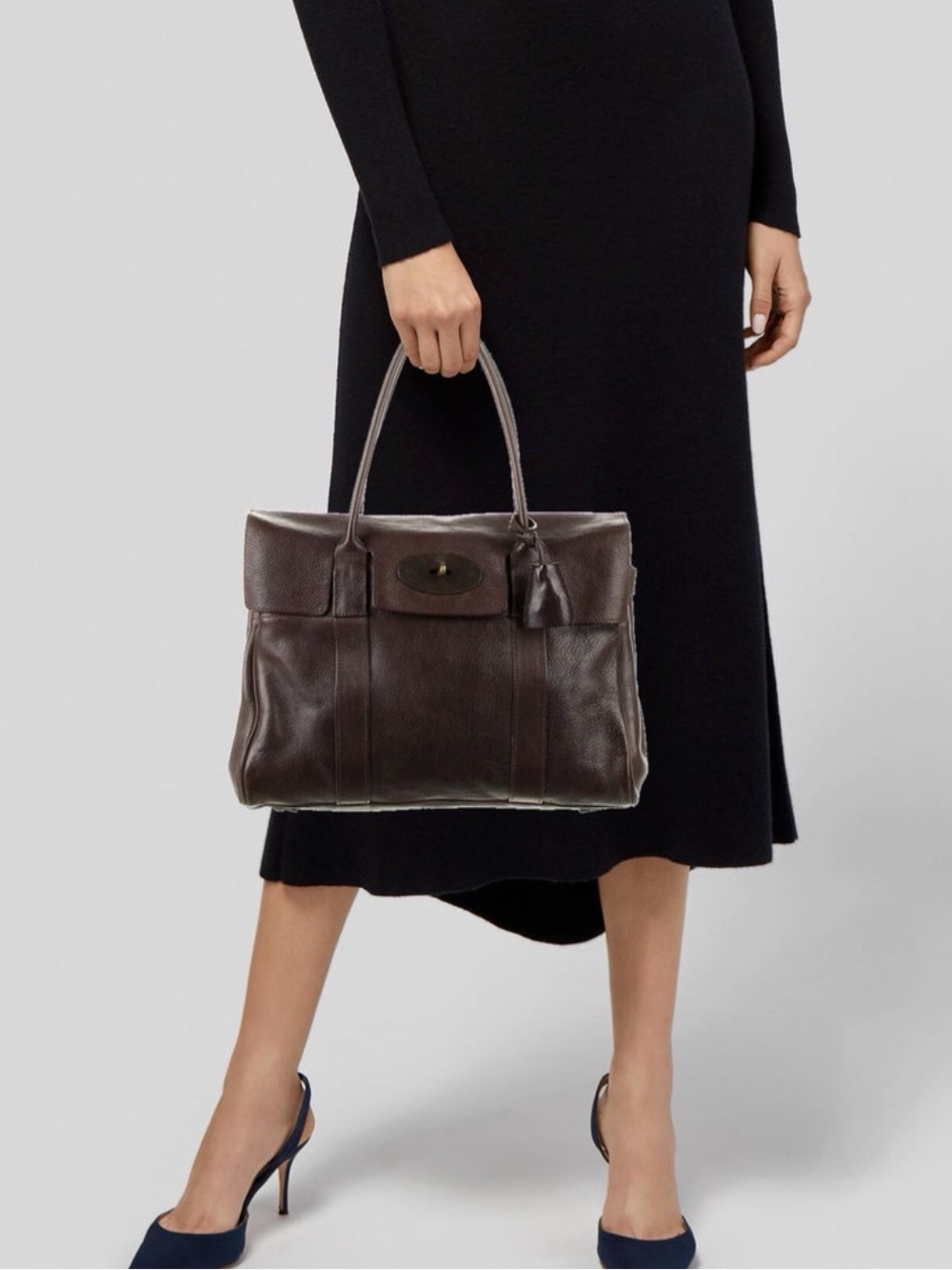 Mulberry leather tote bag - Picture 4 of 7